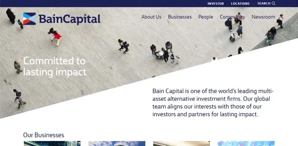 Bain Capital Financial Website Designs