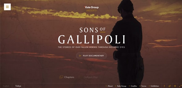 Sons of Gallipoli Intro Videos in Web Design