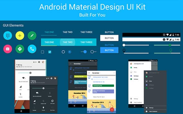20 Android Material Design UI Kit