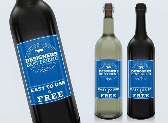 8 Wine Label Mockup with Editable layers