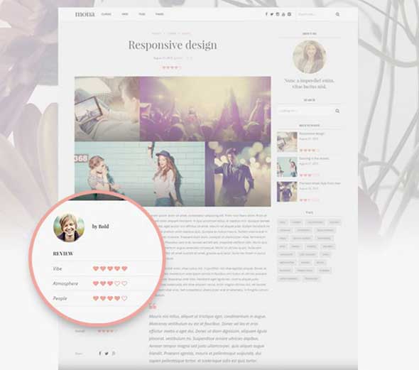 10 mona personal blog with reviews by boldthemes