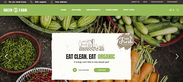 Green Farm fullscreen slider websites