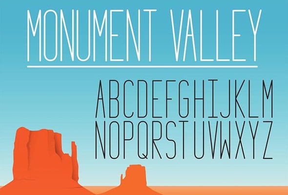 Monument Valley thin Font
