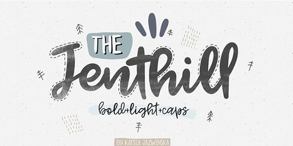 Jenthill thin Font
