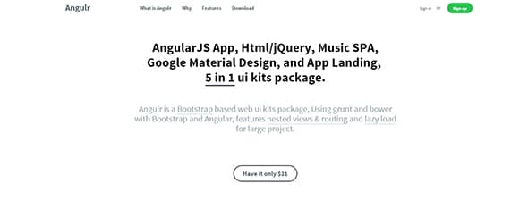 Angulr Template Bootstrap Admin Web App with AngularJS
