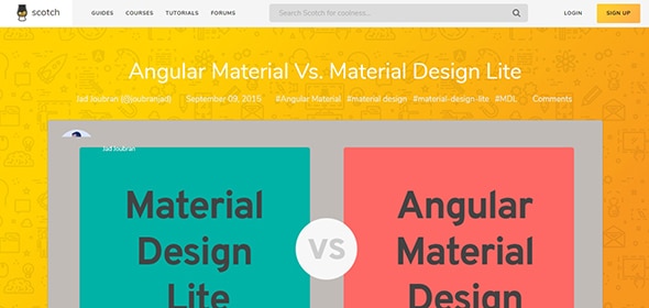 Angular Material Vs. Material Design Lite ― Scotch