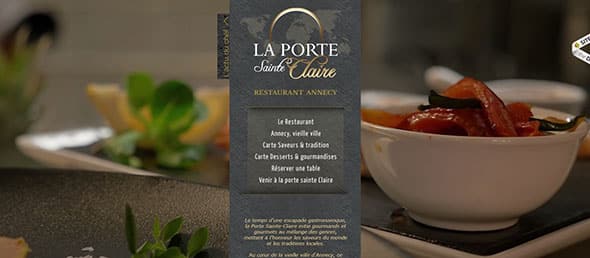RESTAURANT PORTE food Website Designs