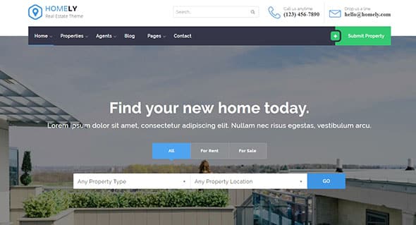 Homely – WordPress Theme for Realtors Rents and More
