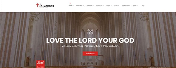 Church WordPress Theme _ Holy Cross Church WordPress Theme