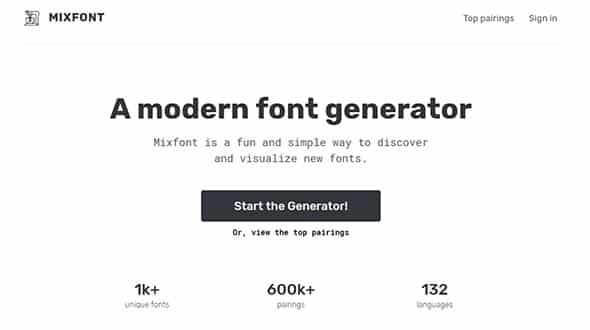 Mixfont _ A modern font generator