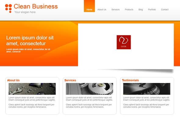 Clean Business & PHP Website Template