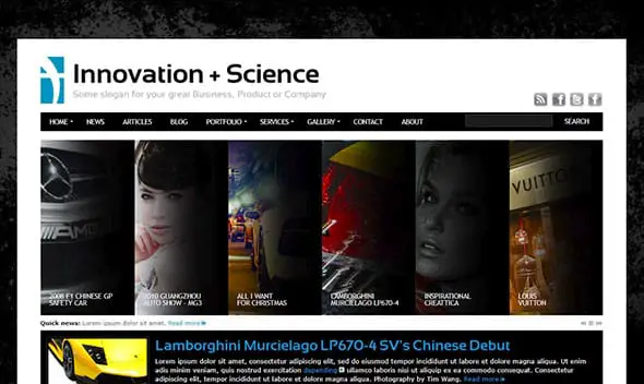 Innovation+Science PHP Website Template