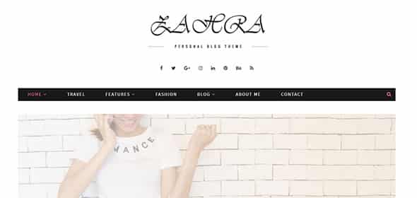 Zahra Website Template for Blog