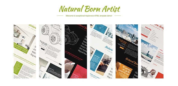10 Natural Born Artist Creative Website Templates