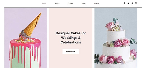 Cake / Bakery Website Template from Wix - Free