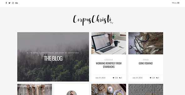17 CorpusChristi - Modern Blog WordPress Theme