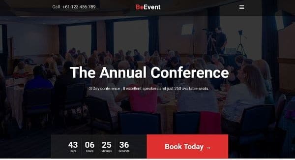 10 Best WordPress Themes for Events - BeEvent