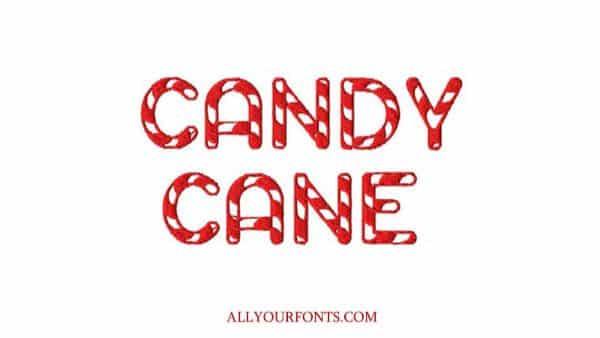 Free Christmas Fonts You Can Use This Holiday Season- Candy Cane