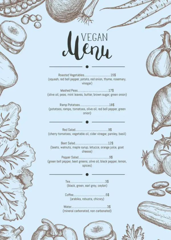 Using typography for restaurant menu design