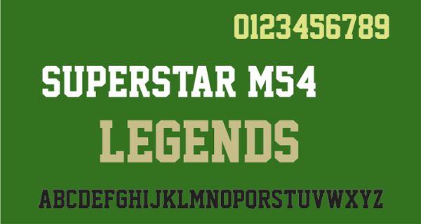 Superstar M54 Font with Numbers