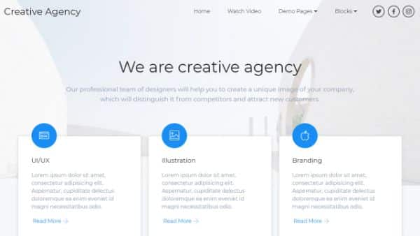 minimalist web design - focus on content 