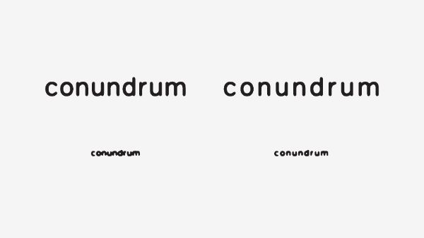 Legibility of the brand fonts