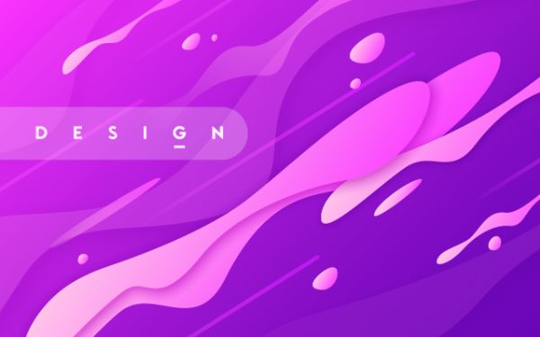 Abstract gradient geometric design colorful wavy vector image