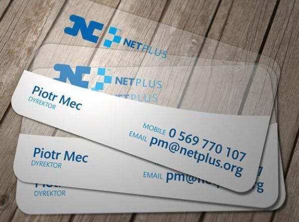Transparent and Clear Business Cards
