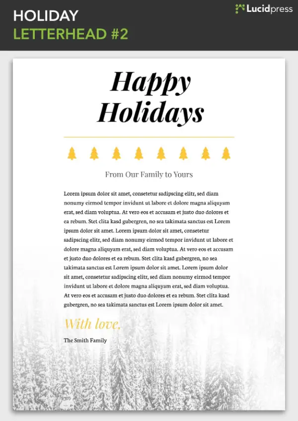 Amazing Letterhead Designs: Happy Holidays