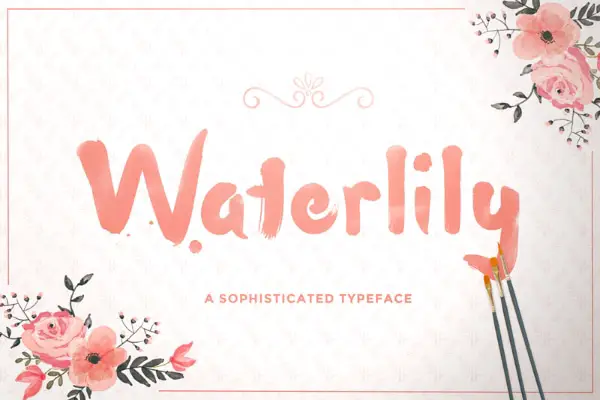 Free Psychedelic Fonts All Designers Must Have: Waterlily