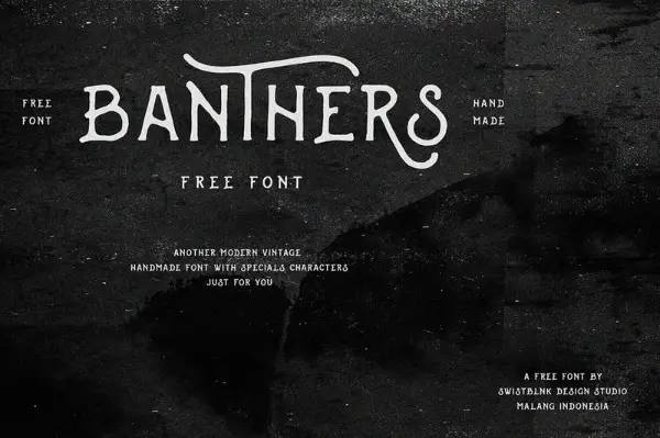 Free Psychedelic Fonts All Designers Must Have: Banthers