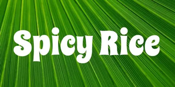Free Psychedelic Fonts All Designers Must Have: Spicy Rice