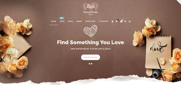 WordPress themes for selling handcrafted products: Zaas