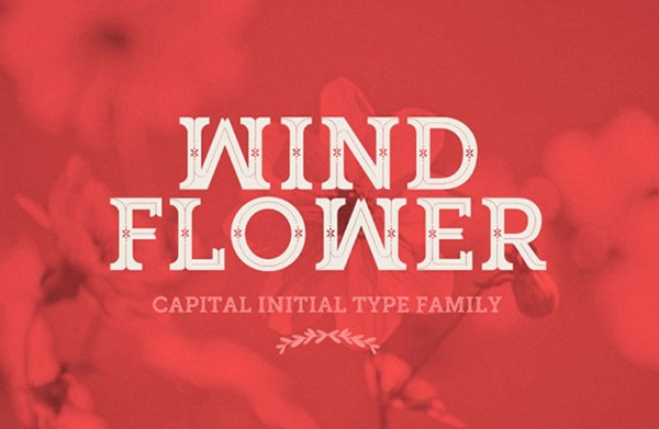 Creative Typewriter Fonts For Your Collection: Wind Flower