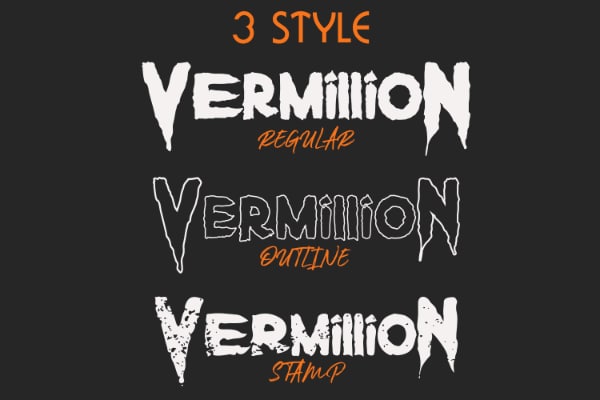 Scary Fonts to Give a Horror Feel : Vermillion