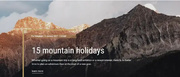 Creative Seasonal HTML Landing Pages: Mountain Holidays HTML Template