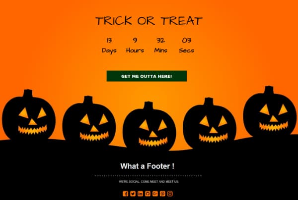 Creative Seasonal HTML Landing Pages: Halloween Countdown