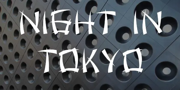 Creative Asian Fonts for Designers: Night in Tokyo