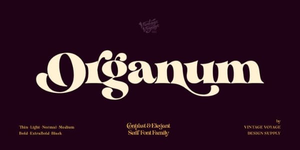 Modern Didone Fonts for your collection: Organum