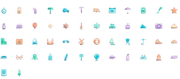 Highly Creative Icon Sets for Designers: Travel