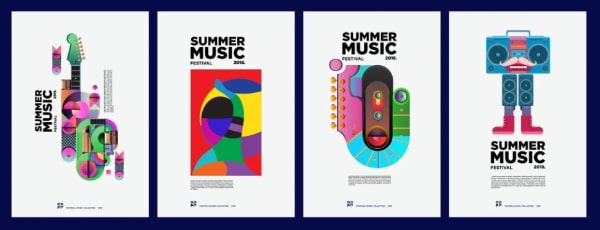 Music Design Asset: Music Festival Poster Set