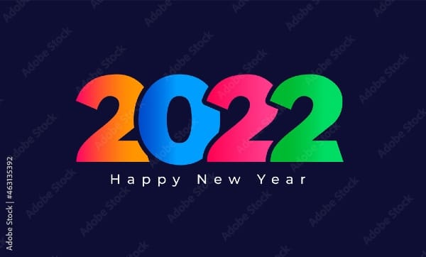 Happy New Year 2022 Colorful Abstract Vector Image by Neelrong at Adobe Stock