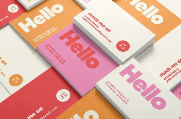 11 Innovative Business Card Design trends 2022:Big and Bold Typefaces