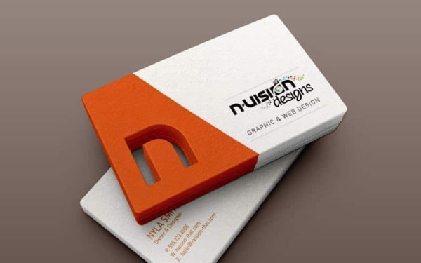11 Innovative Business Card Design trends 2022: Die Cut Business Cards