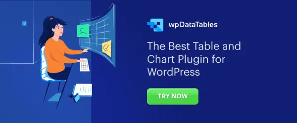 4. wpDataTables - WordPress Table & Chart Plugin