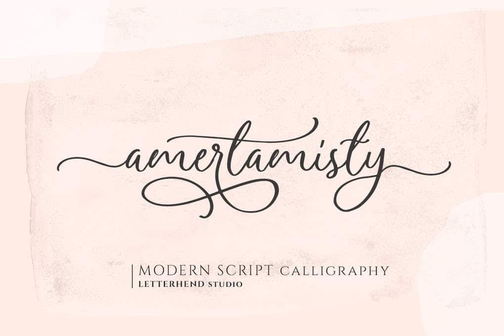 Free Handwriting Fonts: Amerta Misty Script