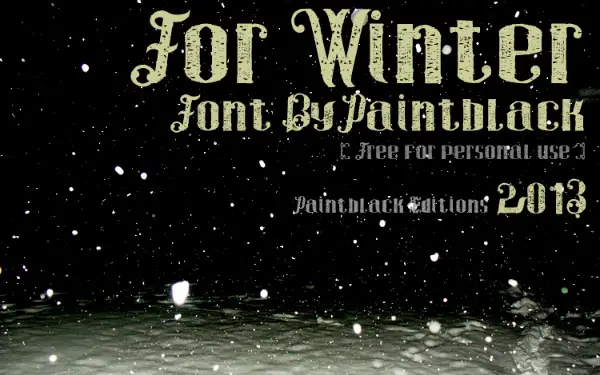 For Winter Font