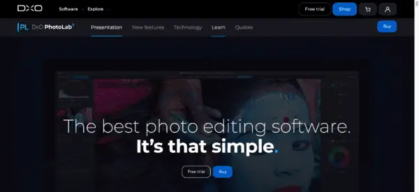 Screenshot of DxO PhotoLab, one of the best Photoshop alternatives for Windows