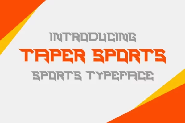 Taper Sports Typeface