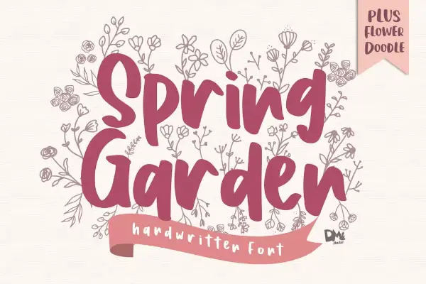 Spring Garden - Beautiful Handwritten Font
